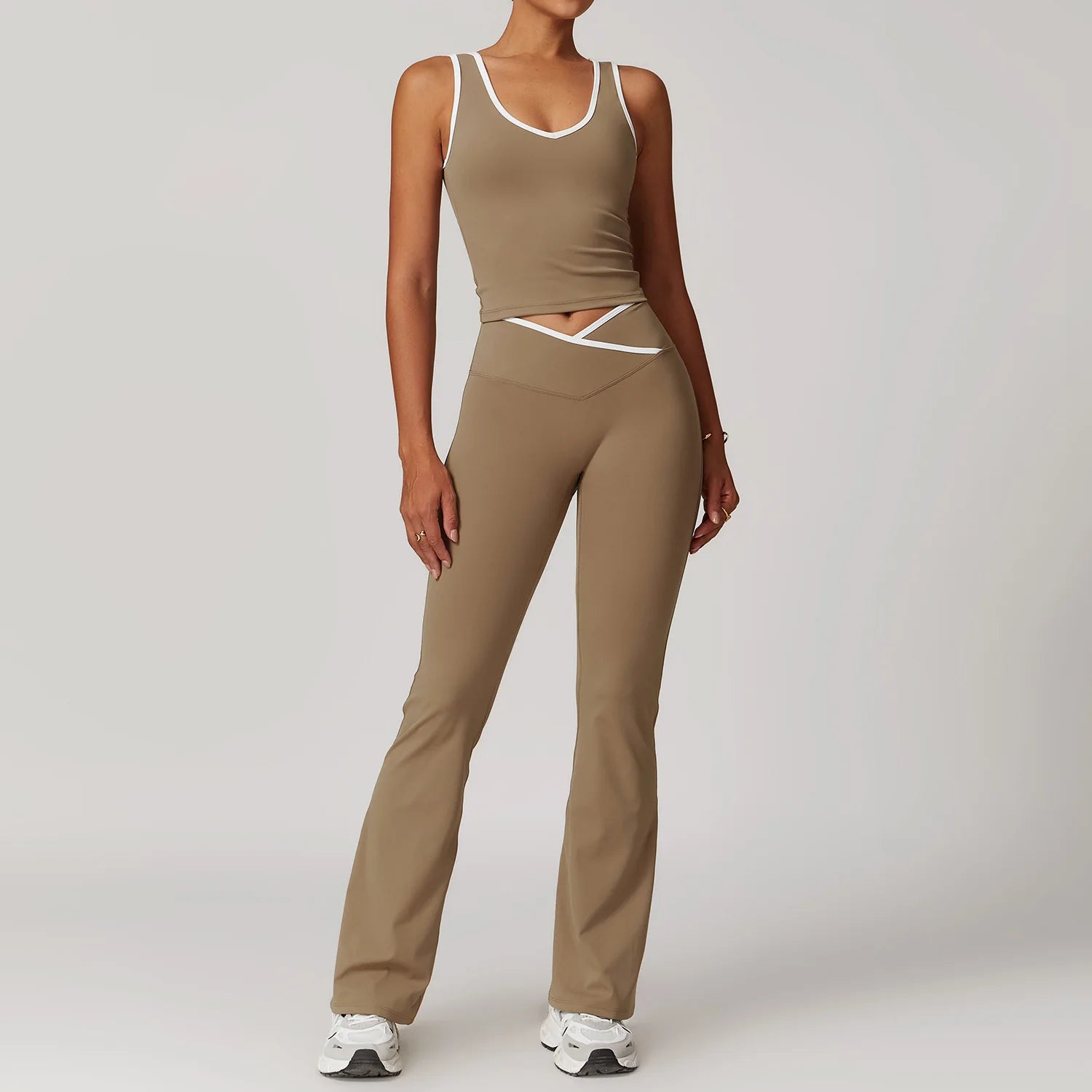 2PCS WOMEN FITNESS COCOA SET