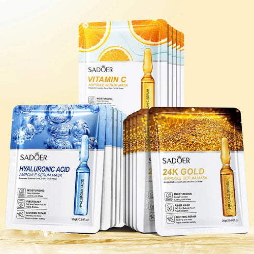 15pcs 24k GOLD HYALURONIC ACID FACE MASK