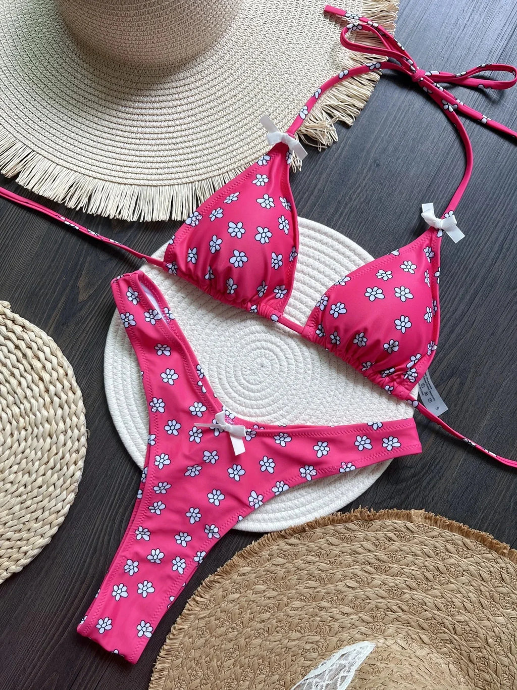 TWO-PIECES BIKINI FLOWERS PRINTED