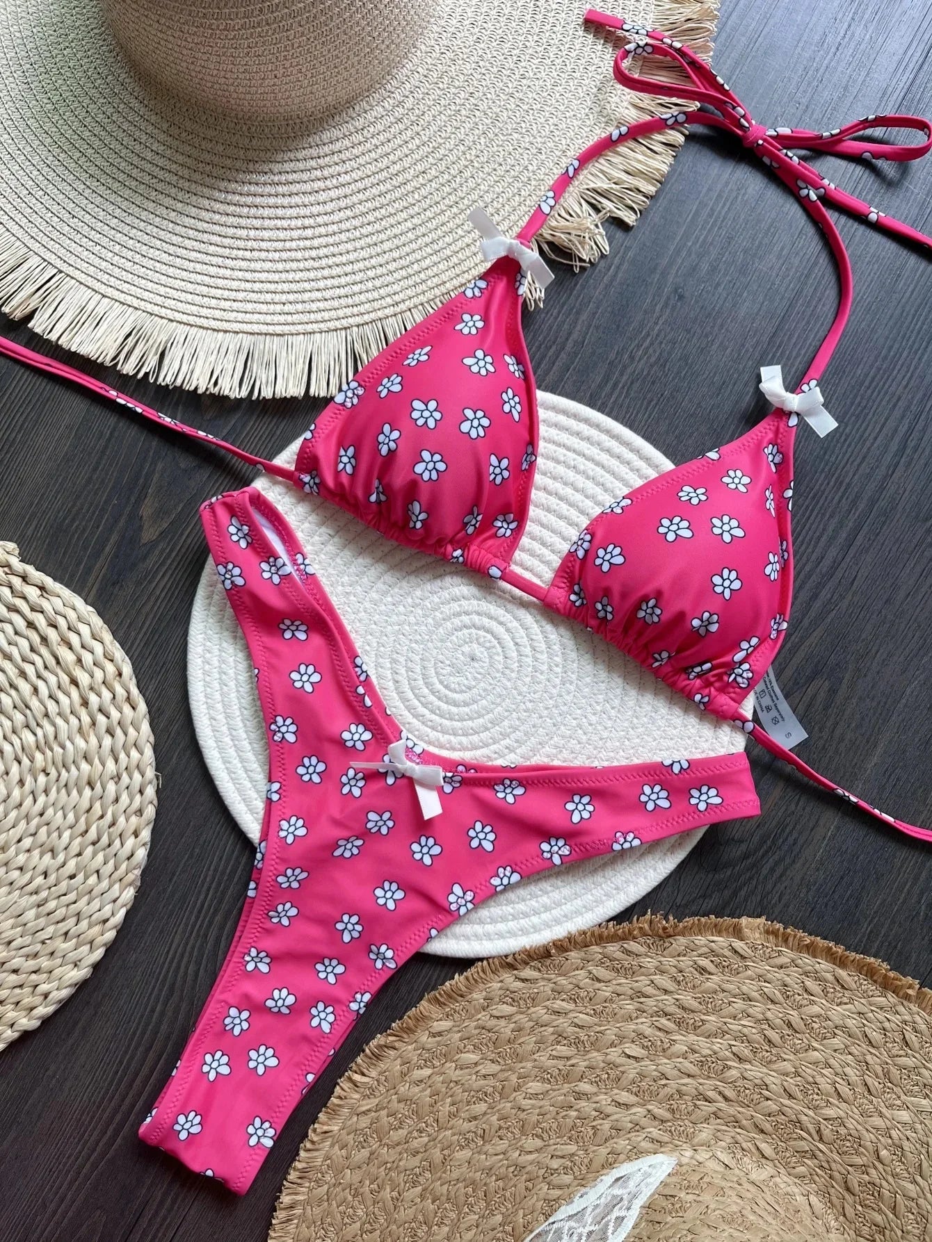 TWO-PIECES BIKINI FLOWERS PRINTED