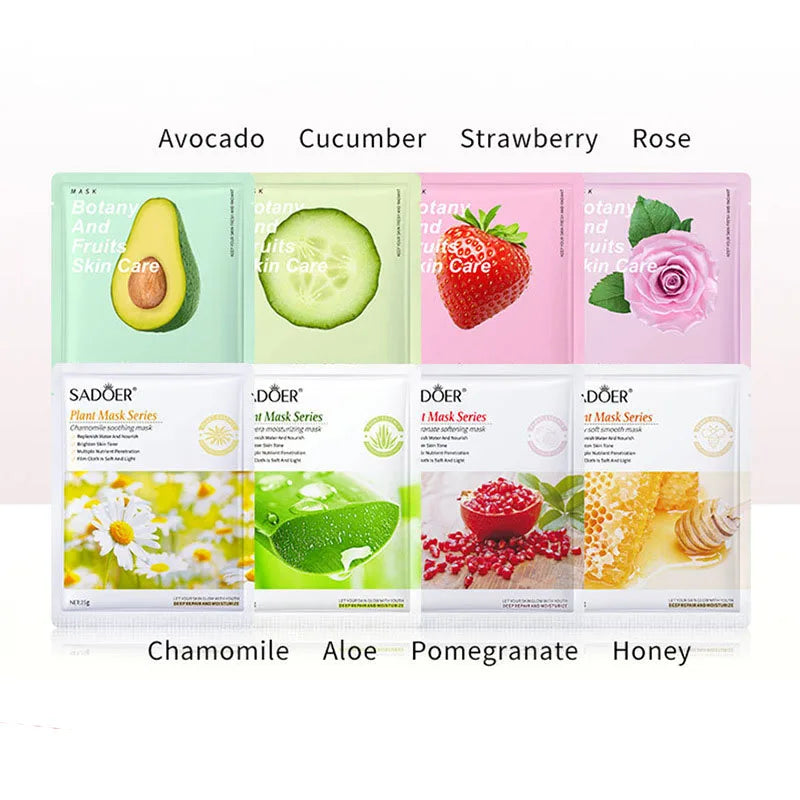 8pcs NATURAL FACE MASK BEAUTY