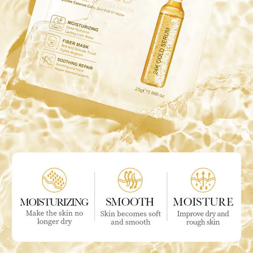 15pcs 24k GOLD HYALURONIC ACID FACE MASK