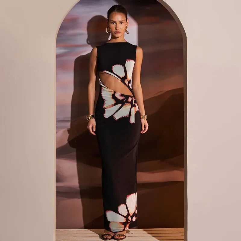 FASHION PRINT CASUAL DRESS