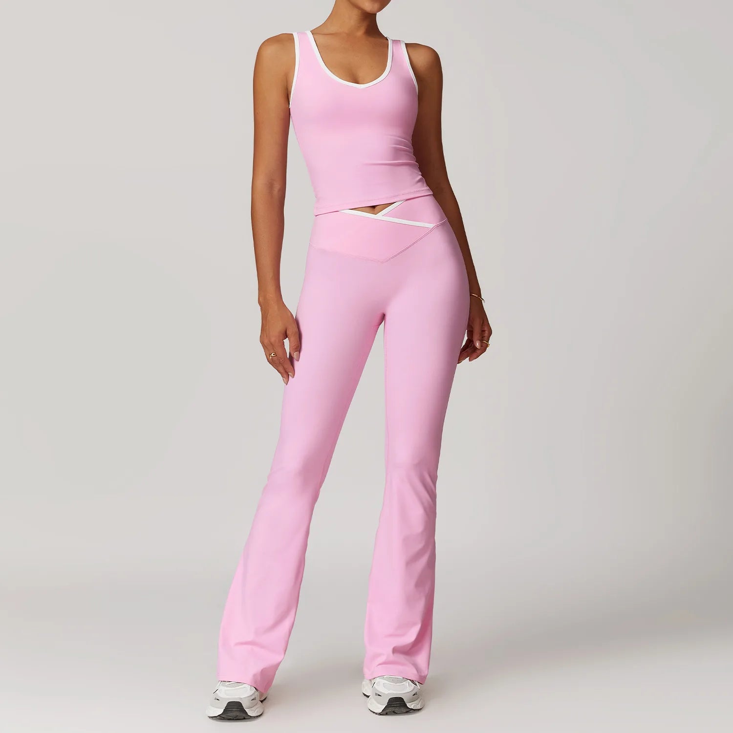 2PCS WOMEN FITNESS PINK SET
