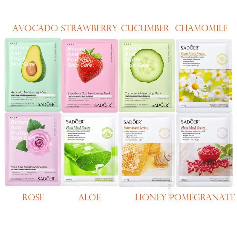 8pcs NATURAL FACE MASK BEAUTY