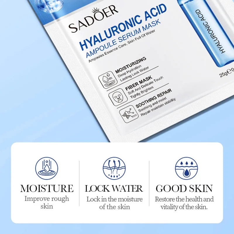 15pcs 24k GOLD HYALURONIC ACID FACE MASK
