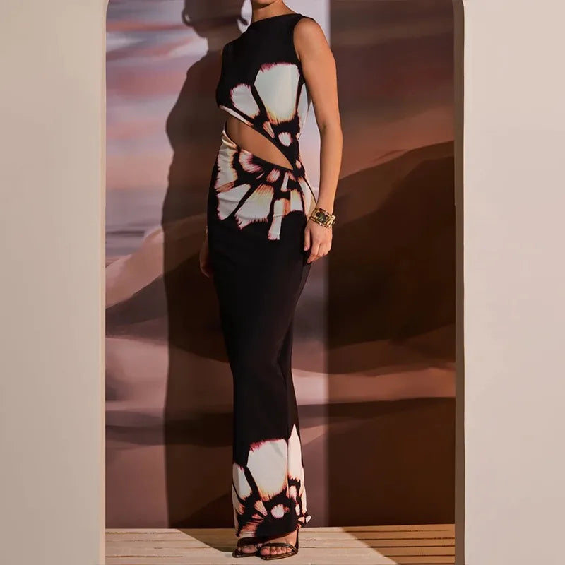 FASHION PRINT CASUAL DRESS