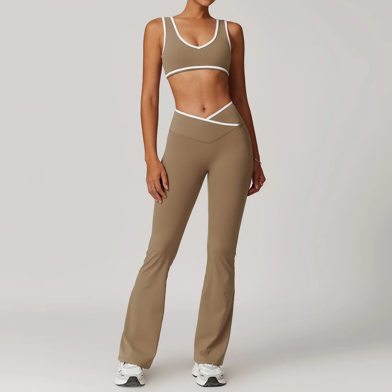 2PCS WOMEN FITNESS COCOA SET
