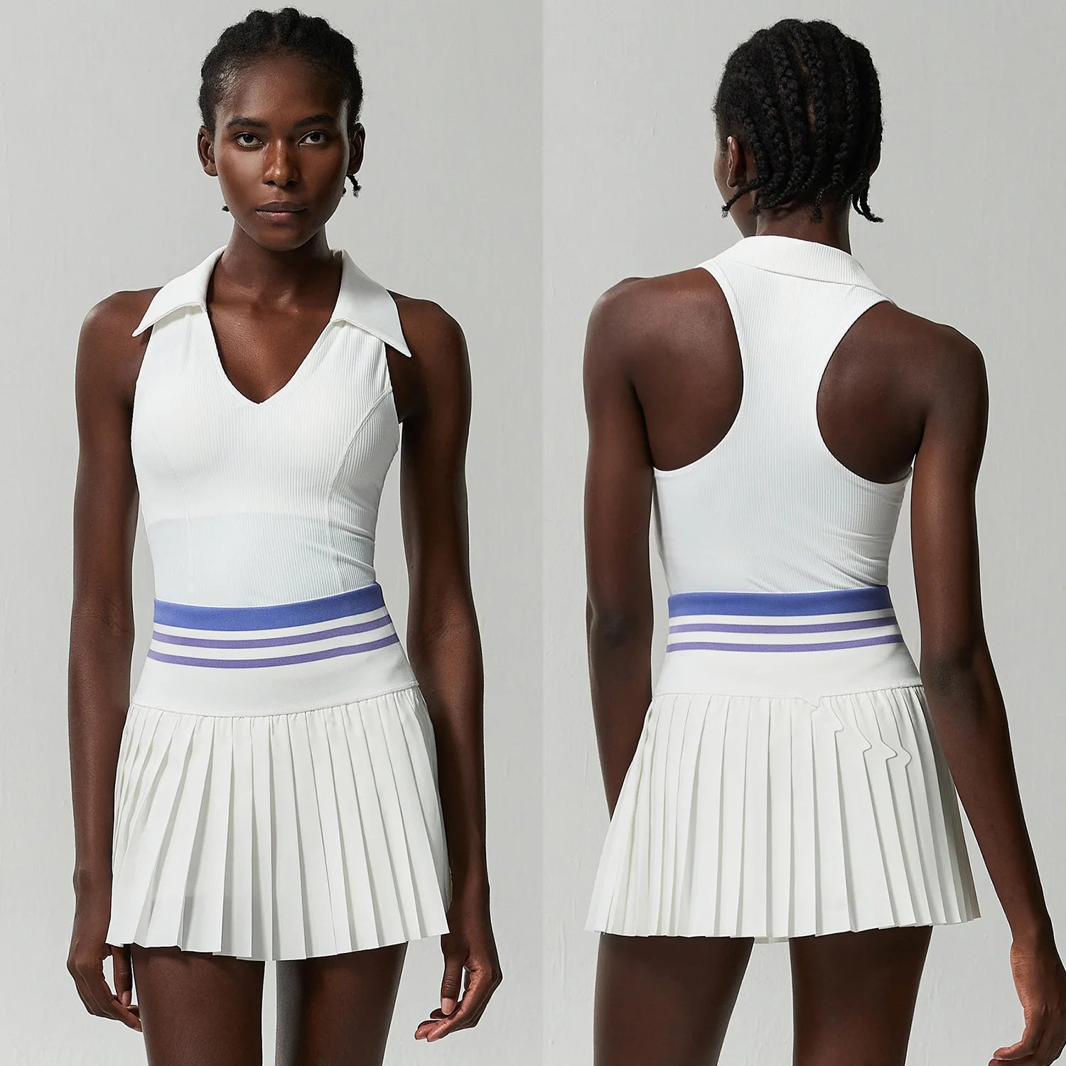 TWO PIECES TENNIS WHITE SET