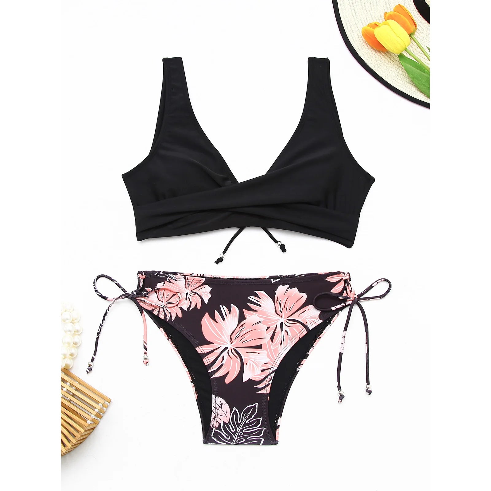 TWO PIACES SWIMSUIT FLORAL
